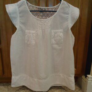 Quizz Top M White Lace Vintage